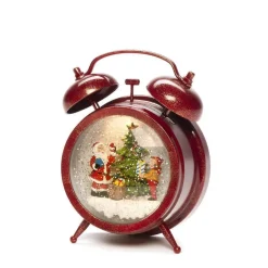 Konstsmide Juledekorasjon|Julelykter<Vannfylt vekkerklokke med nisse, barn og juletre
