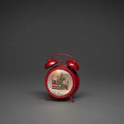 Konstsmide Juledekorasjon|Julelykter<Vannfylt vekkerklokke med nisse, barn og juletre