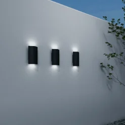 Norlux Utelamper Med Opp/Ned Lys<Vega vegglampe opp/ned utendørs 2x6W IP54 - Mørk