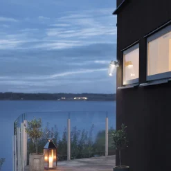 Konstsmide Utelamper Til Kystområder|Utelamper - Klassiske Vegglamper<Vega vegglampe utendørs IP54 8W - Stål