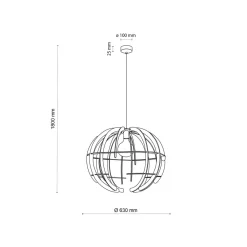 TK Lighting Kjøkkenbelysning Tak|Takpendler<Venus wood takpendel 63 cm