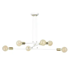 Emibig Kjøkkenbelysning Tak|Takpendler<Vesio takpendel 6 lys - Hvit/Gullfarget