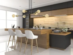 Emibig Kjøkkenbelysning Tak|Takpendler<Vesio takpendel 6 lys - Svart/Gullfarget