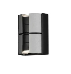 Konstsmide Utelamper Med Opp/Ned Lys<Vidar vegglampe utendørs opp/ned 2x5W - Svart/Sølv