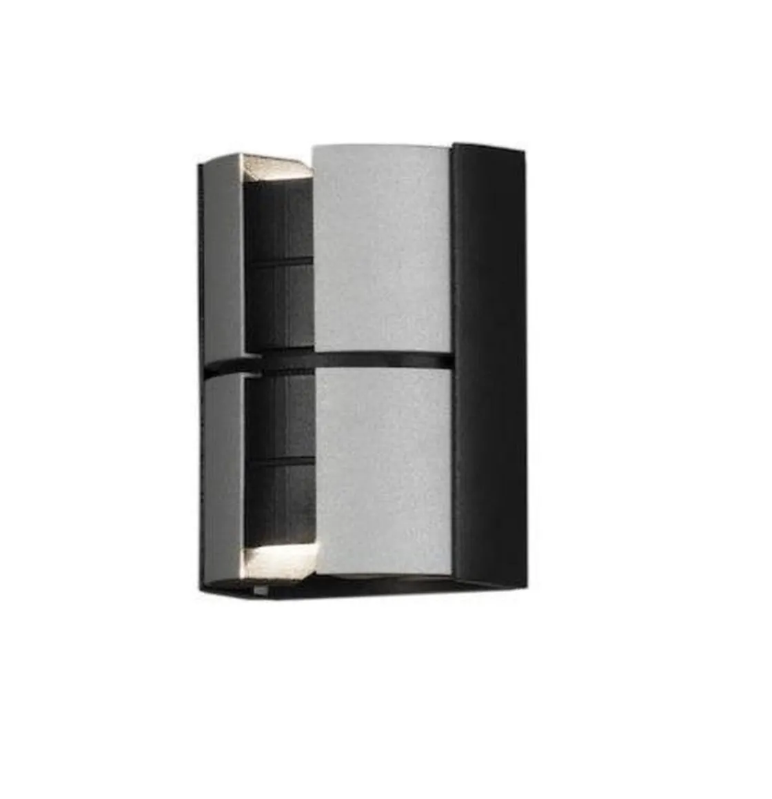 Konstsmide Utelamper Med Opp/Ned Lys<Vidar vegglampe utendørs opp/ned 2x5W - Svart/Sølv