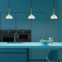 Herstal Kjøkkenbelysning Tak|Takpendler<Vienda takpendel 20 cm - Hvit/Messing