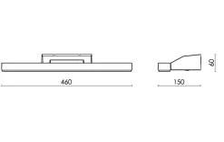 Sg Armaturen As Lightup-Pris|Baderomsbelysning Vegg<View vegglampe baderom 46 cm 3000K 16W IP44 m/stikkontakt
