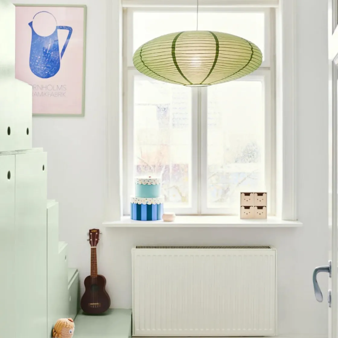 Nordlux Barneromsbelysning|Kjøkkenbelysning Tak<Villo 60 rispapir lampeskjerm
