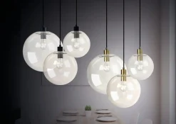 NorDesign Kjøkkenbelysning Tak|Takpendler<Viola takpendel 25 cm - Svart/klar