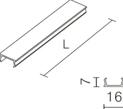 NorDesign Kjøkkenbelysning Tak|Vox Spotskinner<Vox dekklist til skinne 1 meter -