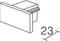 NorDesign Kjøkkenbelysning Tak|Vox Spotskinner<Vox endestykke 1 stk - Pure White