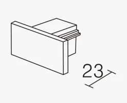 NorDesign Kjøkkenbelysning Tak|Vox Spotskinner<Vox endestykke 1 stk -