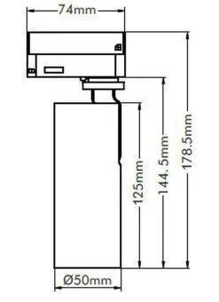 NorDesign Kjøkkenbelysning Tak|Vox Spotskinner<Vox Ezra spotskinne 4 spotter 2 meter 4x10W 3000K dimbar RA90 -