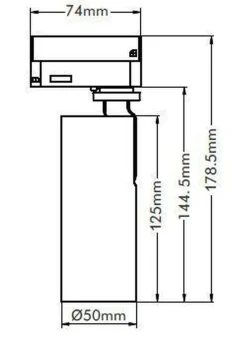 NorDesign Kjøkkenbelysning Tak|Vox Spotskinner<Vox Ezra spotskinne 4 spotter 2 meter 4x10W 2700K dimbar RA90 - Pure white