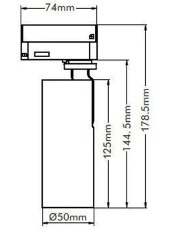 NorDesign Kjøkkenbelysning Tak|Vox Spotskinner<Vox Ezra spotskinne 3 spotter 1 meter 3x10W 2700K dimbar RA90 - Pure white