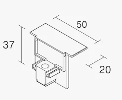 NorDesign Kjøkkenbelysning Tak|Vox Spotskinner<Vox high endestykke innfelt,