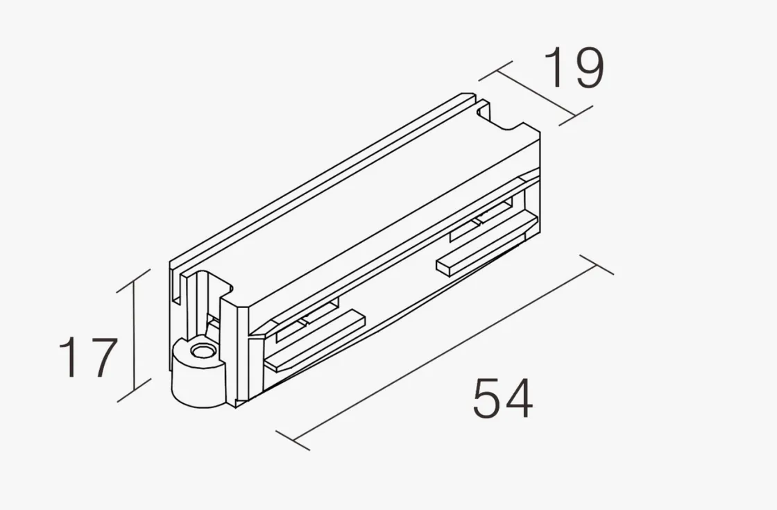 NorDesign Kjøkkenbelysning Tak|Vox Spotskinner<Vox high rettskjøt innfelt,