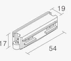 NorDesign Kjøkkenbelysning Tak|Vox Spotskinner<Vox high rettskjøt innfelt,