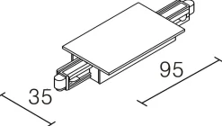 NorDesign Kjøkkenbelysning Tak|Vox Spotskinner<Vox recessed for innfelling senterkobling -