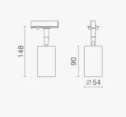 NorDesign Kjøkkenbelysning Tak|Vox Spotskinner<Vox Secco spot E27 -