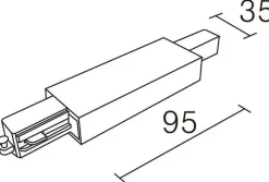 NorDesign Kjøkkenbelysning Tak|Vox Spotskinner<Vox senterkobling - Pure white