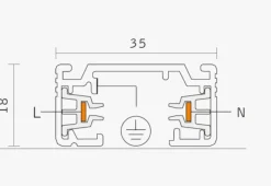NorDesign Kjøkkenbelysning Tak|Vox Spotskinner<Vox spotskinne 2m
