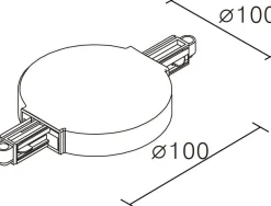 NorDesign Kjøkkenbelysning Tak|Vox Spotskinner<Vox taktilkobling for spottskinne -