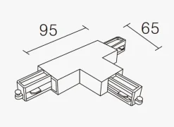 NorDesign Kjøkkenbelysning Tak|Vox Spotskinner<Vox T-connector (R) -