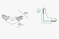 NorDesign Kjøkkenbelysning Tak|Vox Spotskinner<Vox vinkelskjøt o,