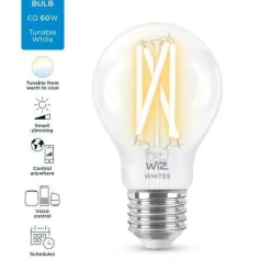 WiZ Led-Smartlyspærer|Led-Pærer Smart E27 Sokkel<E27 Lyspære filament A60 6,7W Wifi - Justerbar fargetemperatur 2700-6500 Kelvin