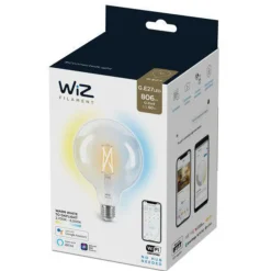 WiZ Led-Smartlyspærer|Led-Pærer Smart E27 Sokkel<E27 Lyspære filament G125 6,7W Wifi - Justerbar fargetemperatur 2700-6500 Kelvin
