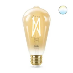 WiZ Led-Smartlyspærer|Led-Pærer Smart E27 Sokkel<E27 Lyspære filament St64 6,7W Wifi - Justerbar fargetemperatur 2000-5000 Kelvin