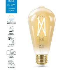 WiZ Led-Smartlyspærer|Led-Pærer Smart E27 Sokkel<E27 Lyspære filament St64 6,7W Wifi - Justerbar fargetemperatur 2000-5000 Kelvin