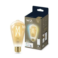 WiZ Led-Smartlyspærer|Led-Pærer Smart E27 Sokkel<E27 Lyspære filament St64 6,7W Wifi - Justerbar fargetemperatur 2000-5000 Kelvin