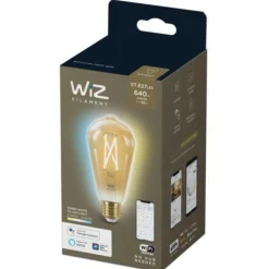 WiZ Led-Smartlyspærer|Led-Pærer Smart E27 Sokkel<E27 Lyspære filament St64 6,7W Wifi - Justerbar fargetemperatur 2000-5000 Kelvin