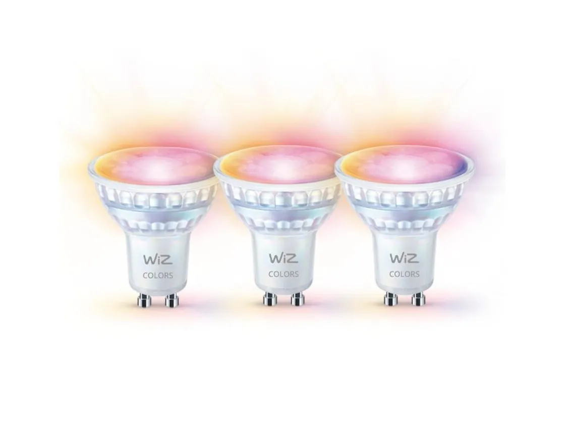 WiZ Led-Smartlyspærer|Led-Pærer Gu10 Sokkel<GU10 Lyspære 4,7W Wifi - Fullfarge 3 pakning