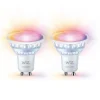 WiZ Led-Smartlyspærer|Led-Pærer Gu10 Sokkel<GU10 Lyspære 4,7W Wifi - Fullfarge 2 pakning