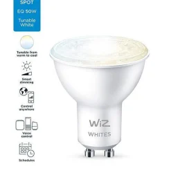 WiZ Led-Smartlyspærer|Led-Pærer Gu10 Sokkel<GU10 Lyspære 4,9W Wifi - Justerbar fargetemperatur 2700-6500 Kelvin