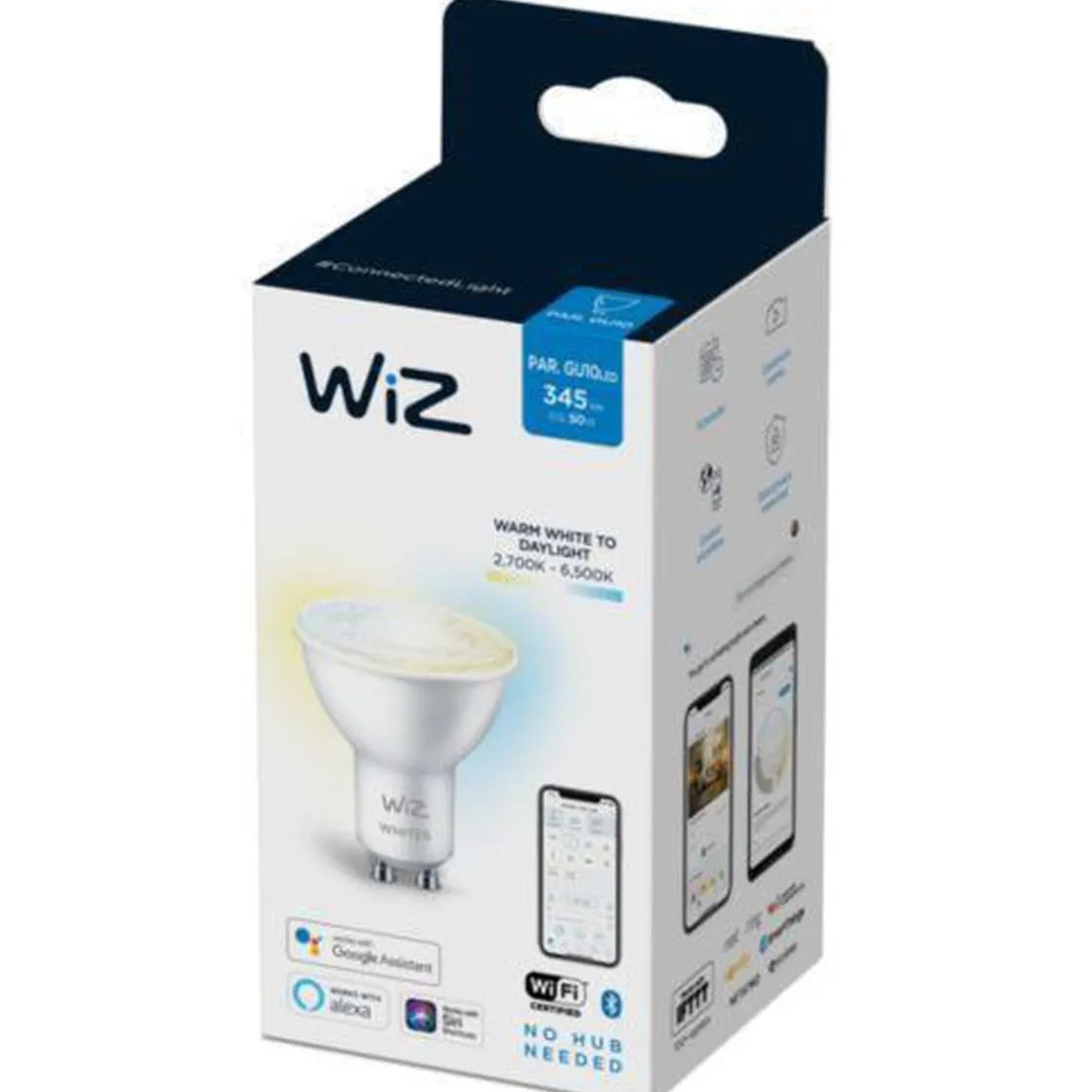 WiZ Led-Smartlyspærer|Led-Pærer Gu10 Sokkel<GU10 Lyspære 4,9W Wifi - Justerbar fargetemperatur 2700-6500 Kelvin