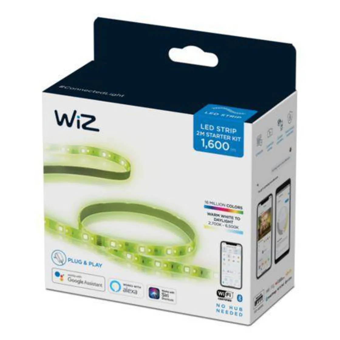 WiZ Led Strips|Wiz<LED strip-startsett 2 meter Wifi - Fullfarge