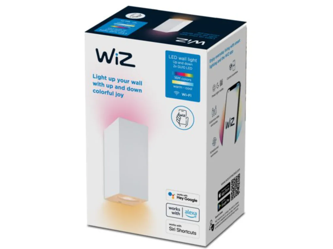 WiZ Wiz|Vegglamper Med Opp/Ned Lys<Smart vegglampe opp/ned 2x5W 2700-6500K RGB Farge Wîfi -