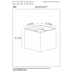 Lucide Vegglamper Med Opp/Ned Lys<Xio square vegglampe opp/ned