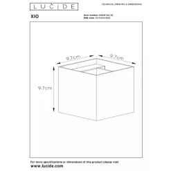 Lucide Vegglamper Med Opp/Ned Lys<Xio square vegglampe opp/ned