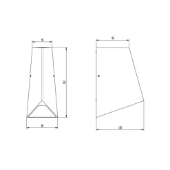 Norlux Utelamper Med Opp/Ned Lys<Yed vegglampe opp/ned utendørs 2x4W IP54 - Mørk