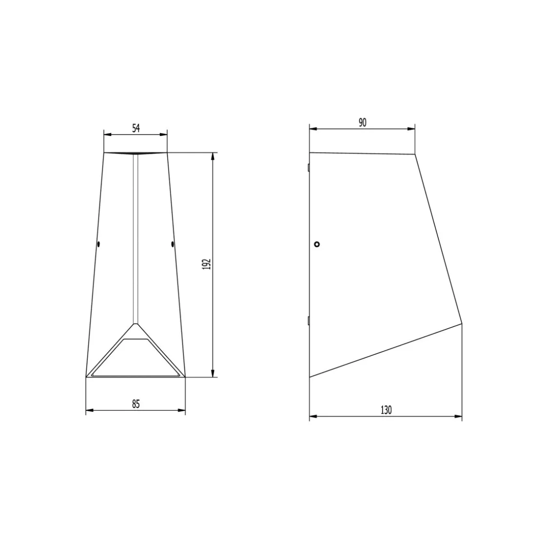 Norlux Utelamper Med Opp/Ned Lys<Yed vegglampe opp/ned utendørs 2x4W IP54 - Mørk