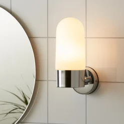 Marksløjd Baderomsbelysning Vegg<Zen vegglampe IP44 - Krom/opalhvit -