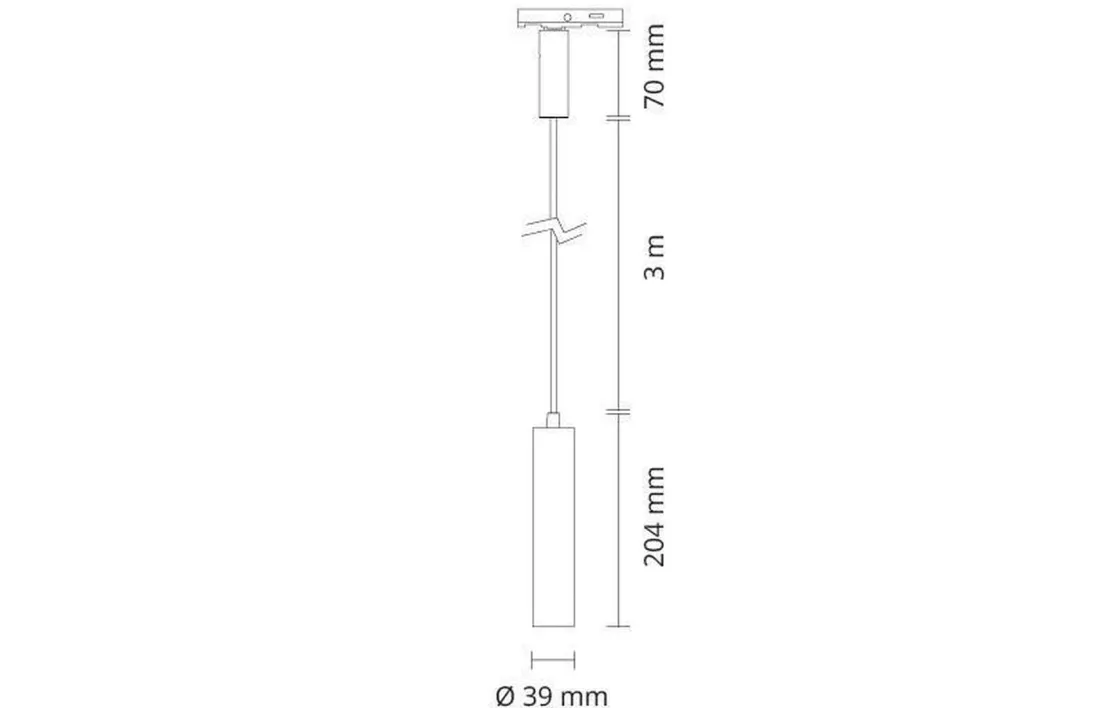 Sg Armaturen As Kjøkkenbelysning Tak|Takpendler<Zip Tube Micro pendel 7W LED 2700K - B VARE