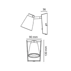 Sg Armaturen As Leselamper<Zoom Square m/ dimmer 6W LED -